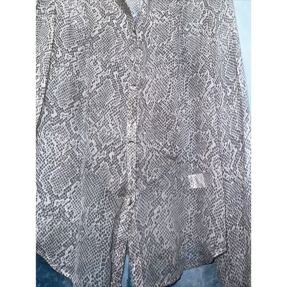 haute hippie silk button up snakeskin print blouse XS - Picture 4 of 7